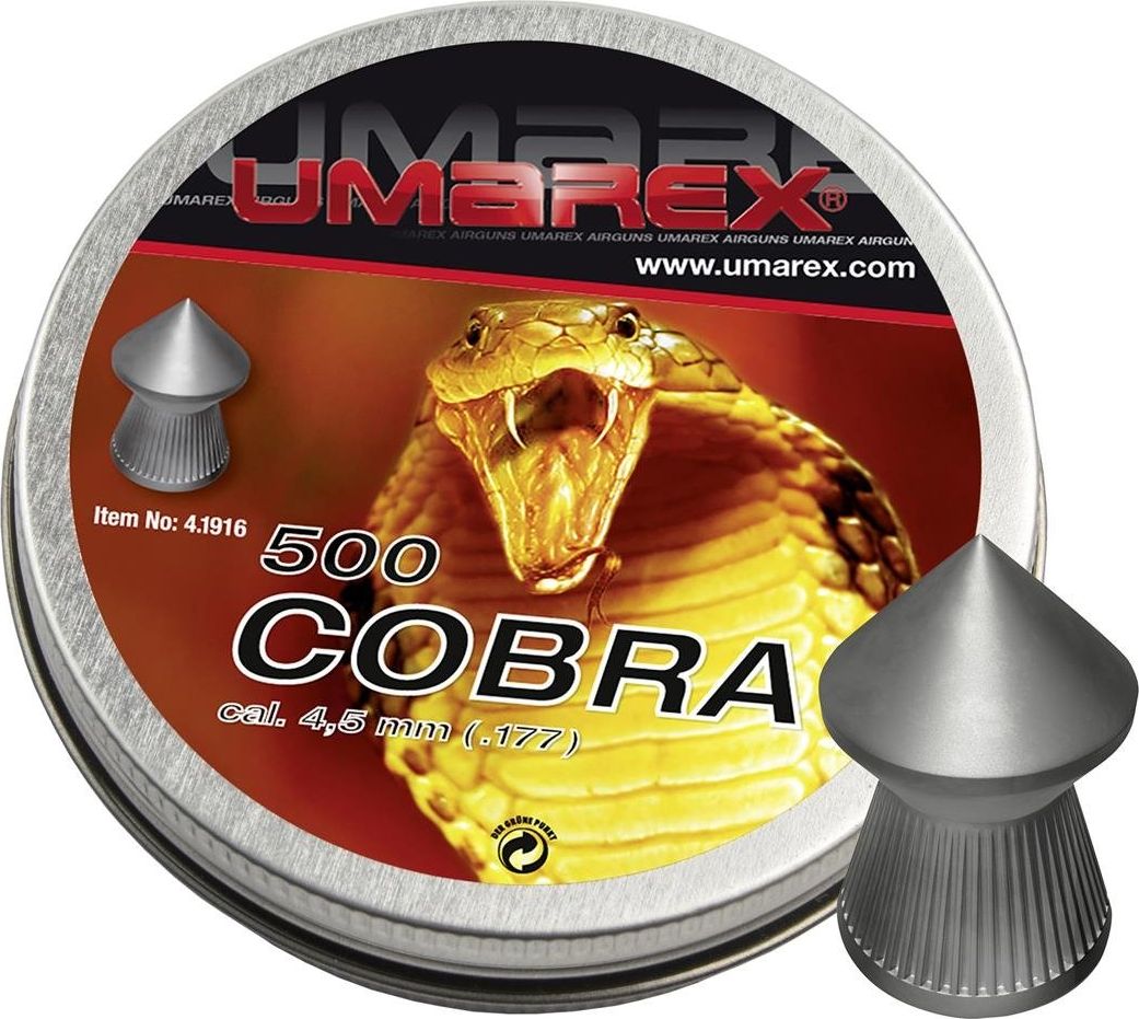 Umarex Diabolo pellets Cobra Pointed Ribbed 4.5mm 500 pcs.