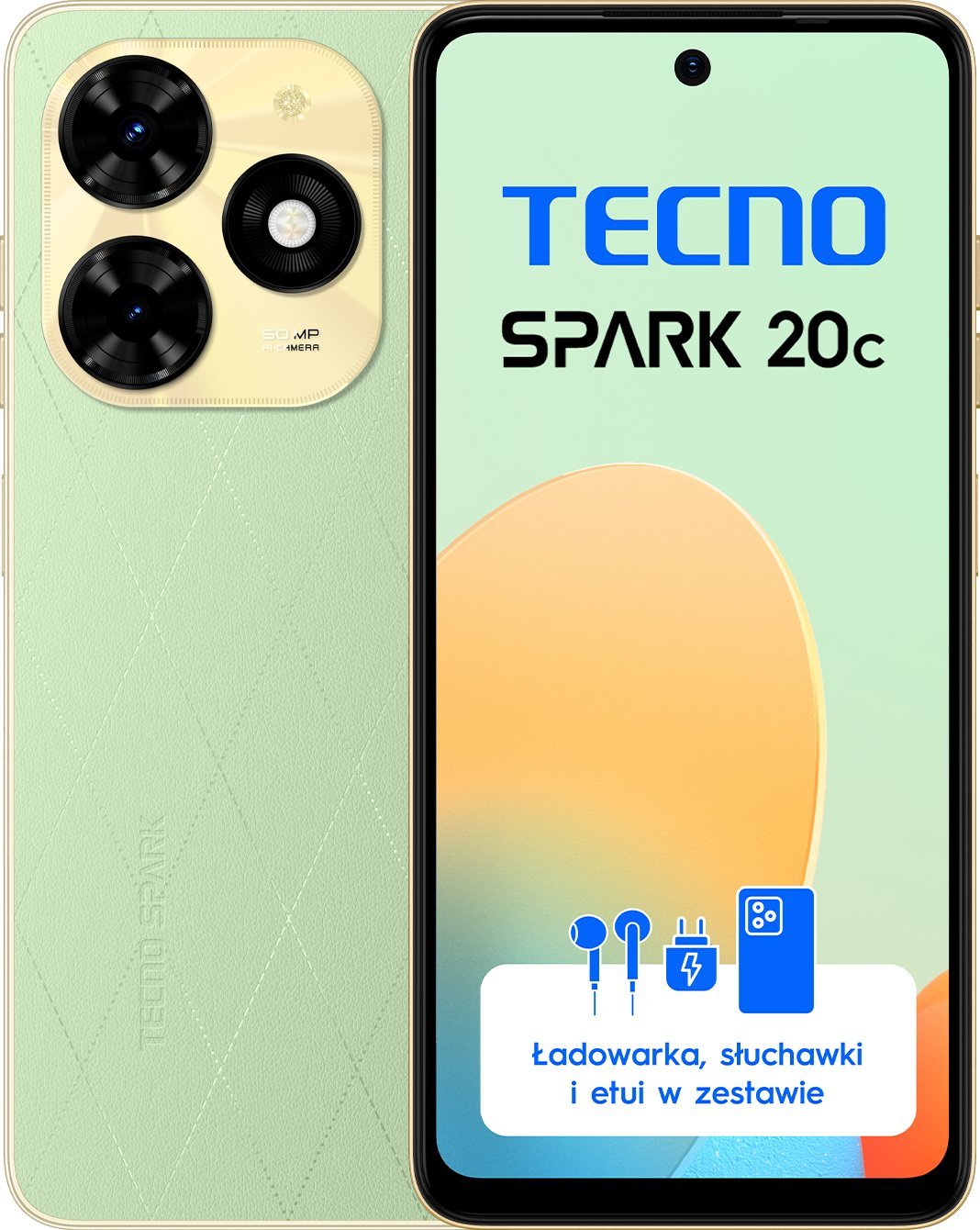 TECNO SPARK 20C 8/128GB Magic Skin Green Mobilais Telefons