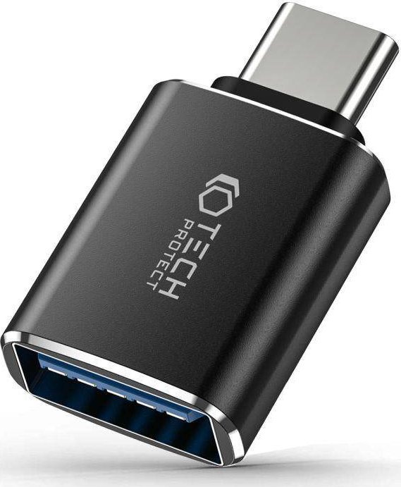 Adapter USB Tech-Protect Adapter Tech-protect Ultraboost USB-C/USB-A OTG Black THP1880 (9490713932858)