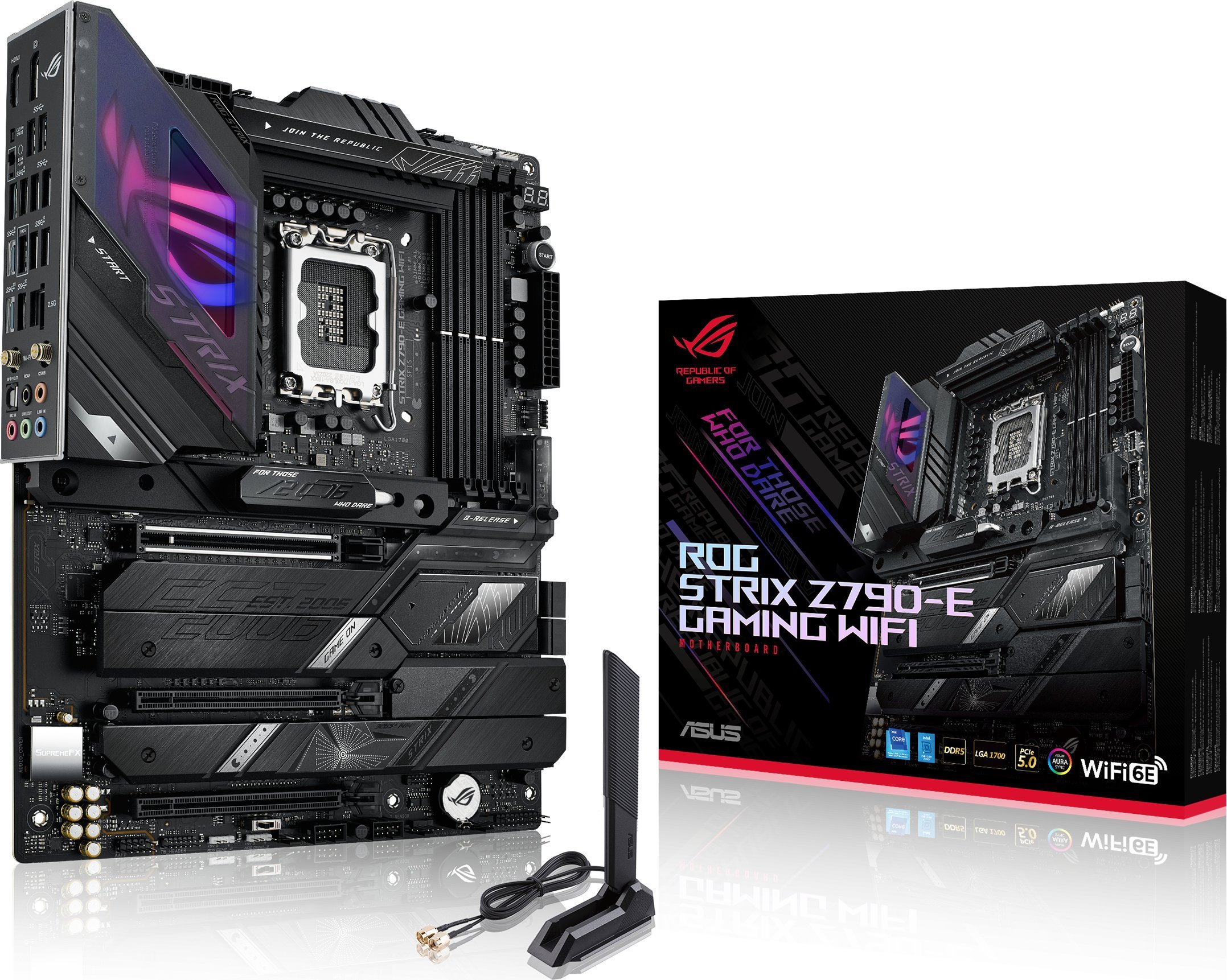 ROG STRIX Z790-E GAMING WIFI WIFI s1700 4DDR5 ATX pamatplate, mātesplate