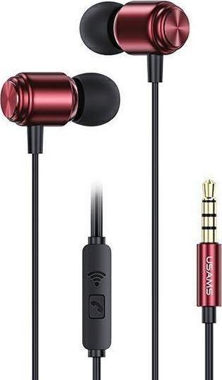 USAMS Słuchawki stereo EP-44 jack 3.5mm czerwony|red HSEP4402 (US-SJ548) austiņas