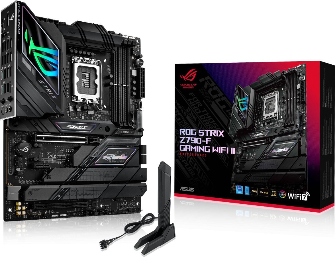 Plyta glowna Asus ROG STRIX Z790-F GAMING WIFI II ROG STRIX Z790-F GAMING WIFI II (4711387356548) pamatplate, mātesplate