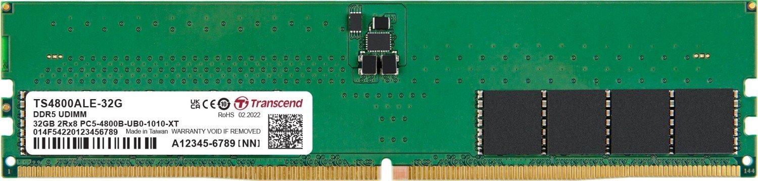 TRANSCEND 32GB JM DDR5 5600 U-DIMM 2Rx8 operatīvā atmiņa