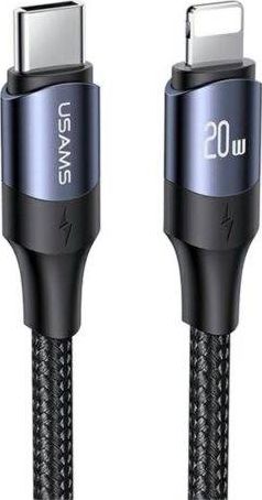 Kabel USB Usams USB-C - Lightning 2 m Czarny (6958444973319) 6958444973319 (6958444973319) USB kabelis
