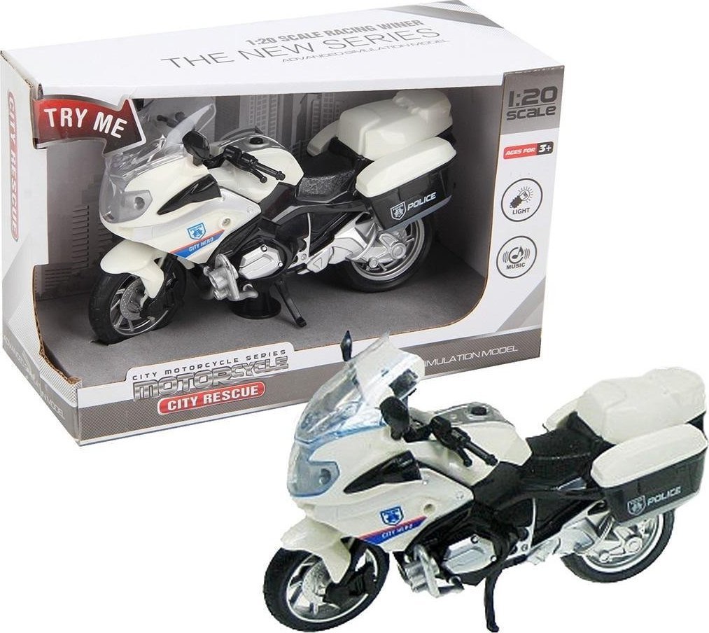 Trifox Motocykl policyjny z dzwiekiem i swiatlem 511675 (5901353654740) Rotaļu auto un modeļi
