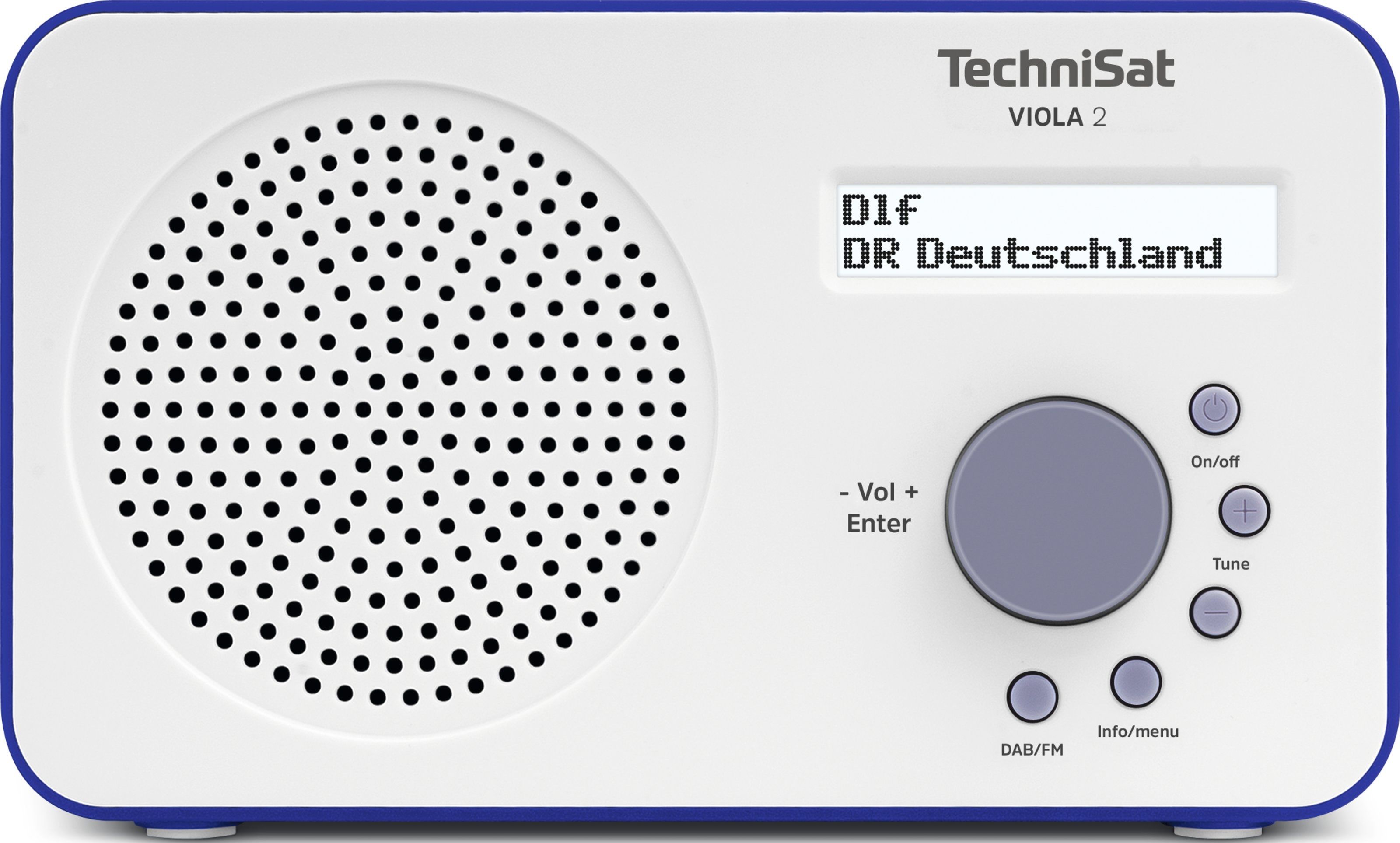 Radio TechniSat VIOLA 2, bialo-niebieski 0001/3906 (4019588139060) radio, radiopulksteņi