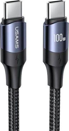 Kabel USB Usams USB-C - USB-C 2 m Czarny (6958444973340) 6958444973340 (6958444973340) USB kabelis