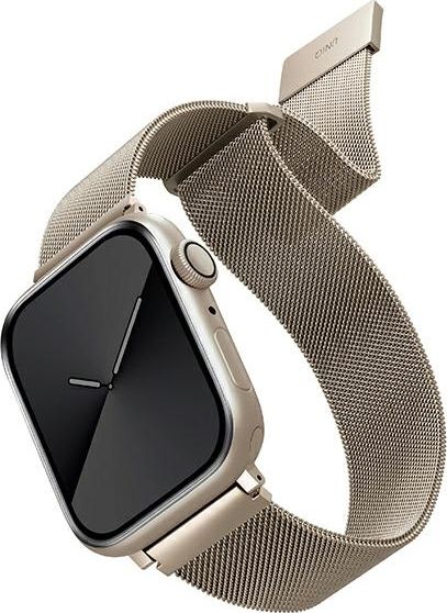 Uniq Pasek UNIQ Dante Apple Watch 4/5/6/7/SE 44/45mm Stainless Steel starlight UNIQ582SRL (8886463679531)