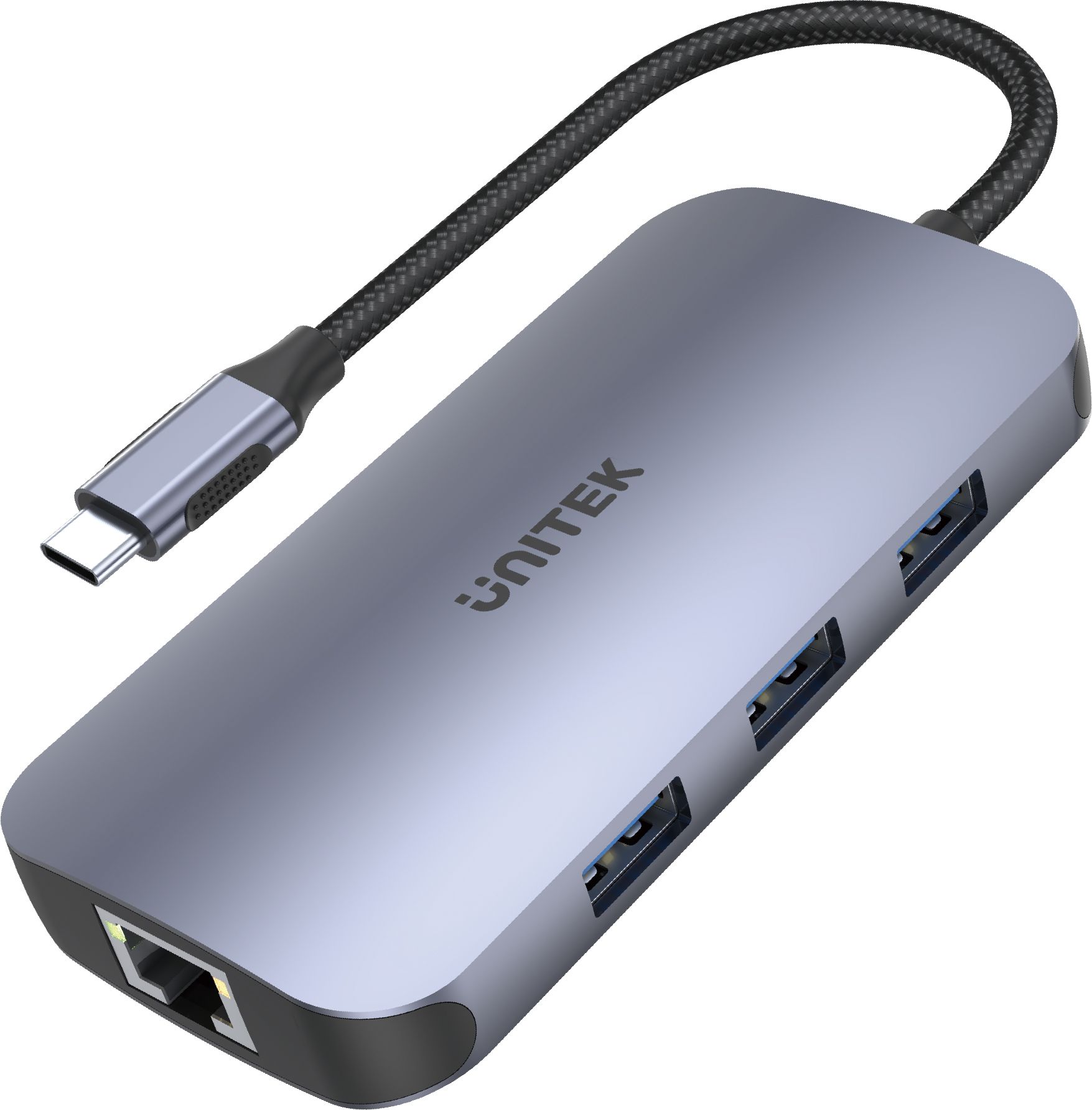 UNITEK D1071A interface hub USB 2.0 Type-C 480 Mbit/s Silver USB centrmezgli