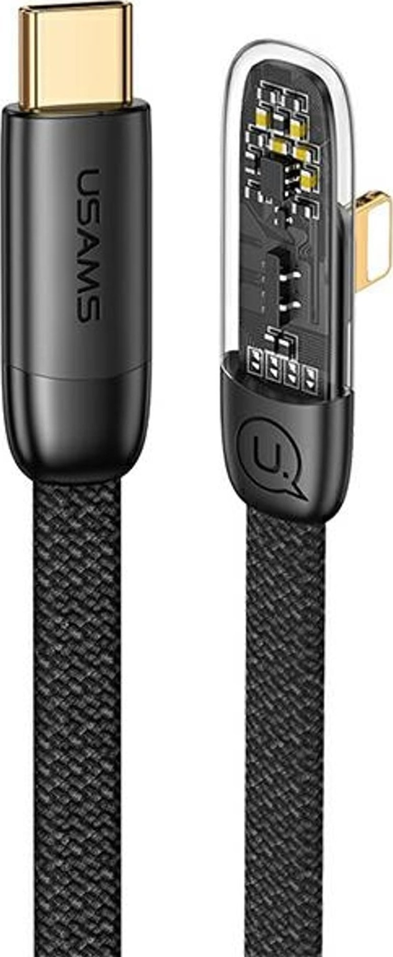 Kabel USB Usams USB-C - USB-C 1.2 m Czarny (USA891) USA891 (6958444902357) USB kabelis