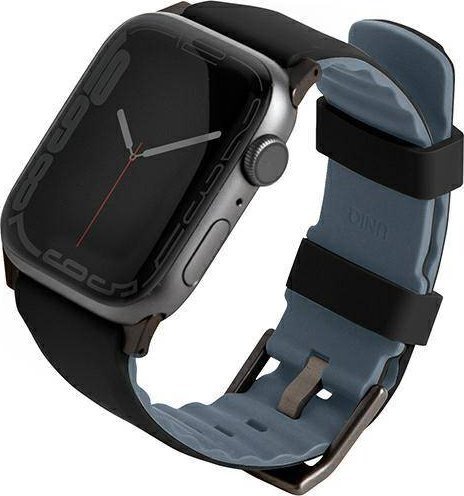 Uniq Pasek UNIQ Linus Apple Watch 4/5/6/7/8/SE 40/41mm Airosoft Silicone czarny/midnight black UNIQ727 (8886463680865)