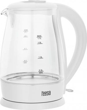 Teesa TSA1511W Elektriskā Tējkanna / 1700 ml / 2200 W / Balta Elektriskā Tējkanna