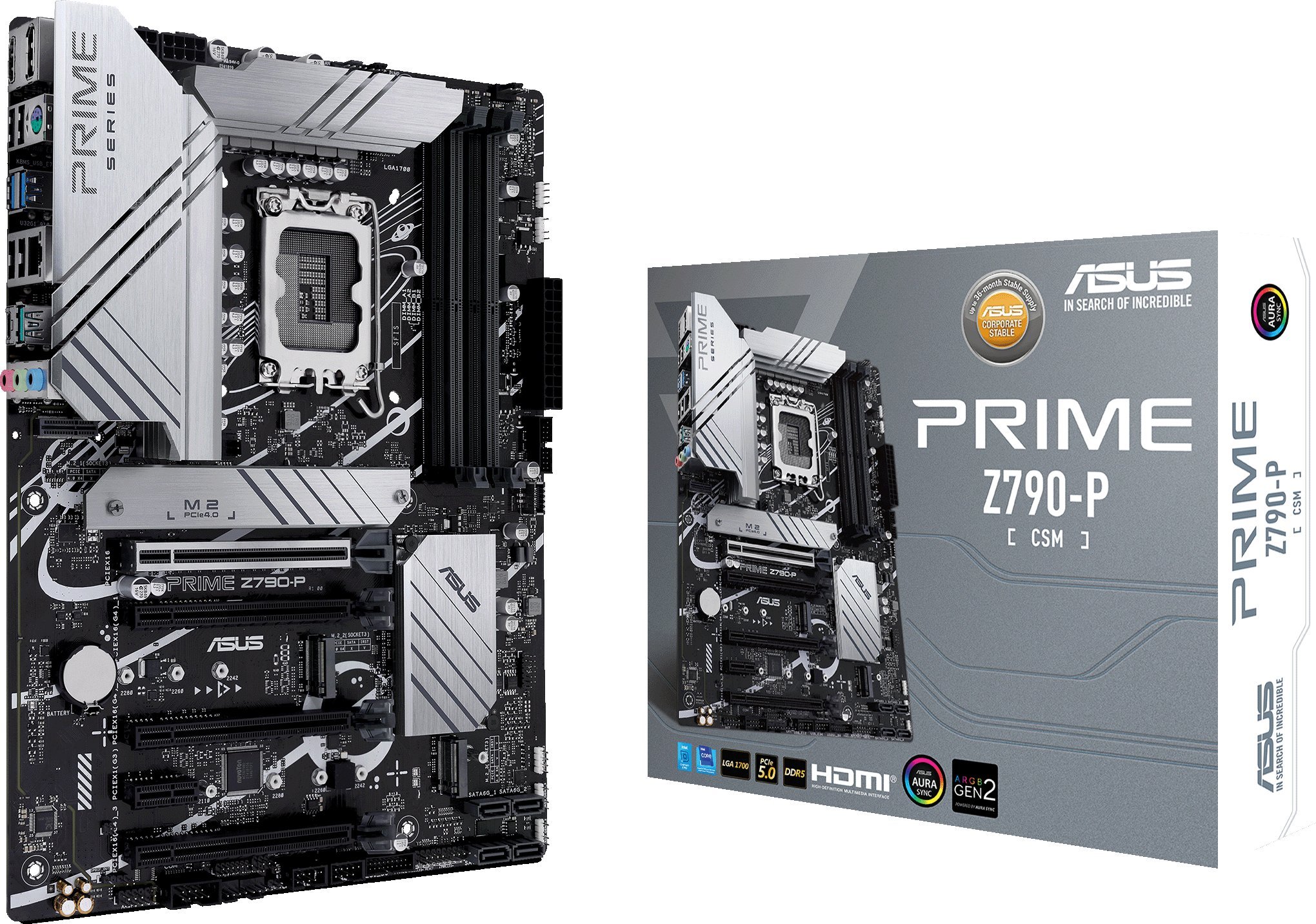 ASUS Prime Z790-P CSM, Intel Z790 Mainboard - Sockel 1700, DDR5 pamatplate, mātesplate