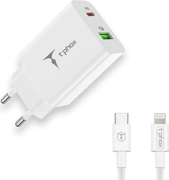 Ladowarka T-Phox Speedy 1x USB-A 1x USB-C 3 A 10758398 (6974670440098) iekārtas lādētājs