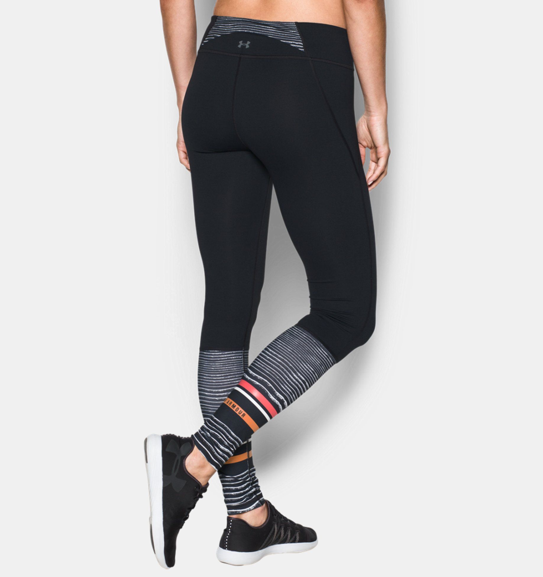 Under Armour Legginsy damskie Mirror Striped czarne r. S (1298552) 1298552-001 (0190496854314)