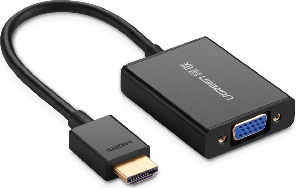 Adapter AV Ugreen HDMI - D-Sub (VGA) czarny (UGR557BLK) UGR557BLK (6957303842339)