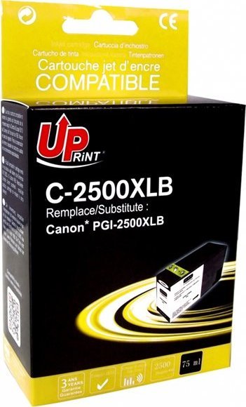 Tusz UPrint UPrint kompatybilny ink / tusz z PGI 2500XL, black, 2500s, 75ml, C-2500XLB, dla Canon MAXIFY iB4050, MB5050, MB5350 C-2500XLB (3 kārtridžs