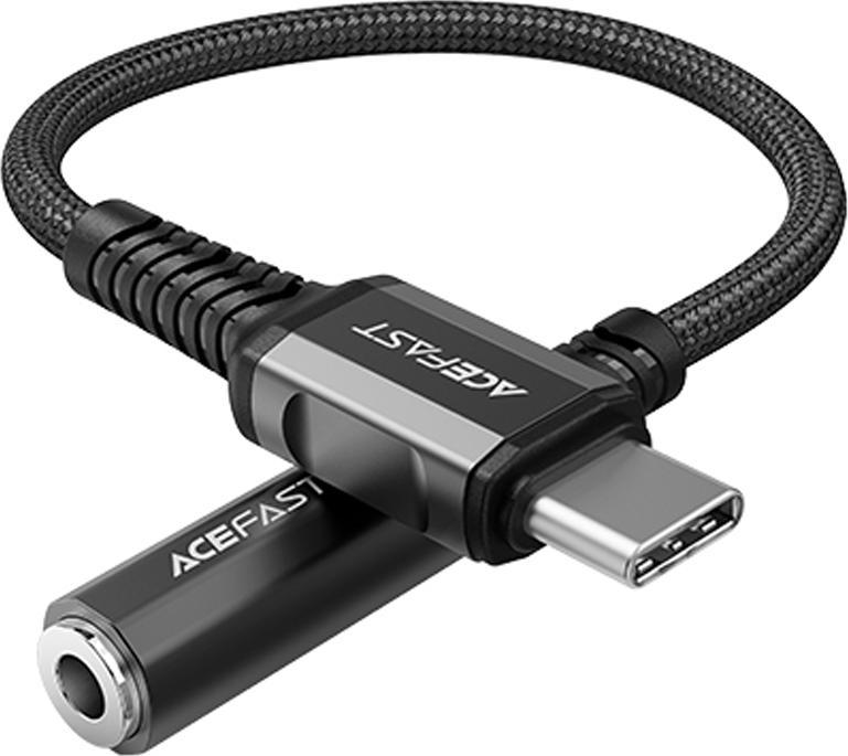 Adapter USB Acefast C1-07 black USB-C - Jack 3.5mm Czarny  (6974316280606)