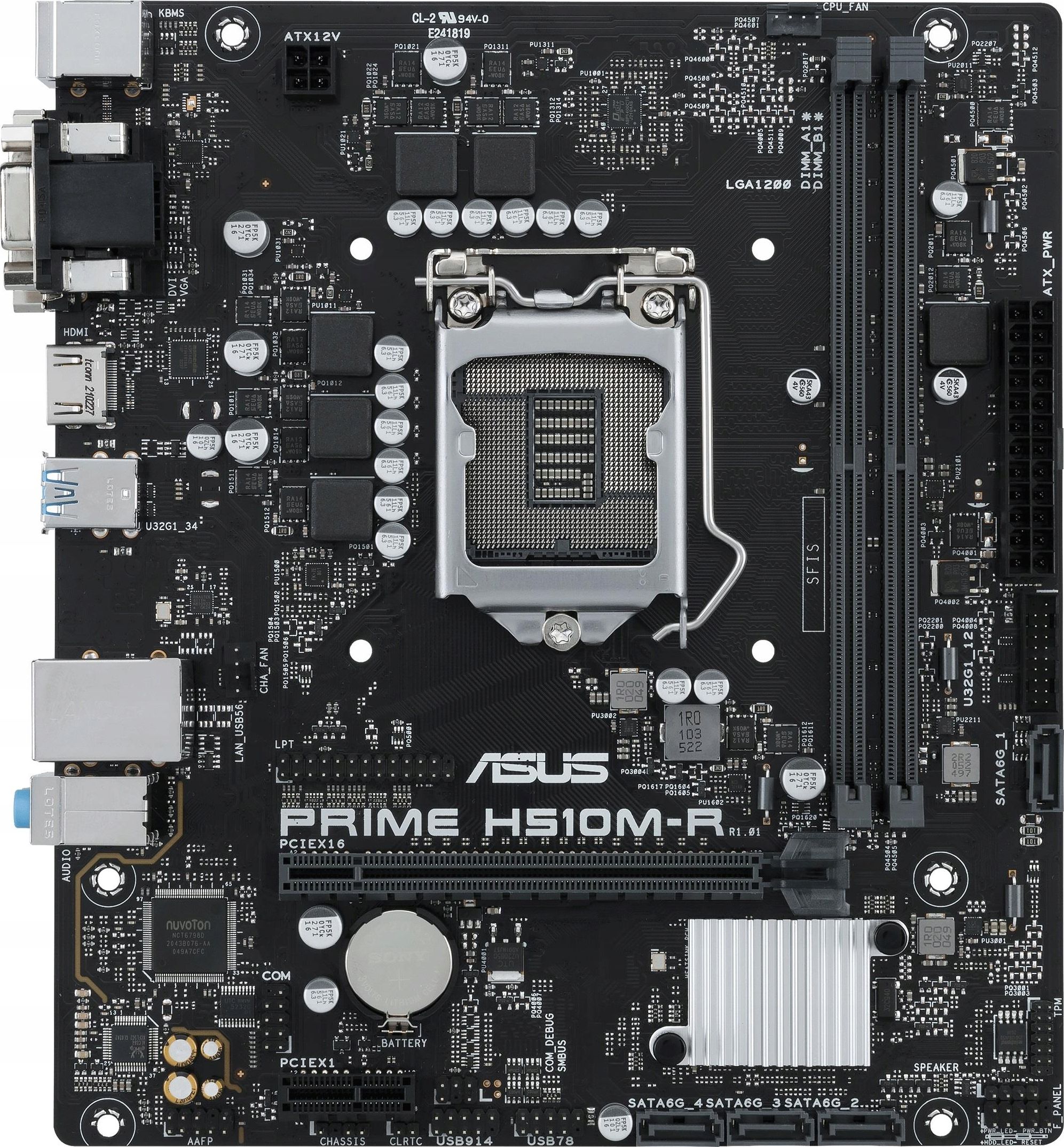 ASUS PRIME H510M-R Intel H510 LGA 1200 (Socket H5) micro ATX pamatplate, mātesplate