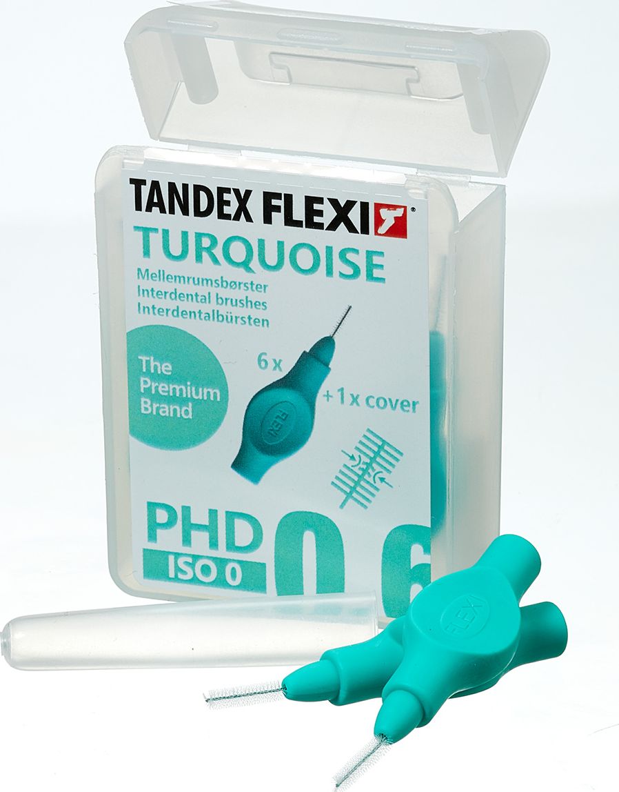 Tandex Tandex (6 szt.) szczoteczek Flexi X-micro Turquise (morski) 5703459002186 (5703459002186) mutes higiēnai