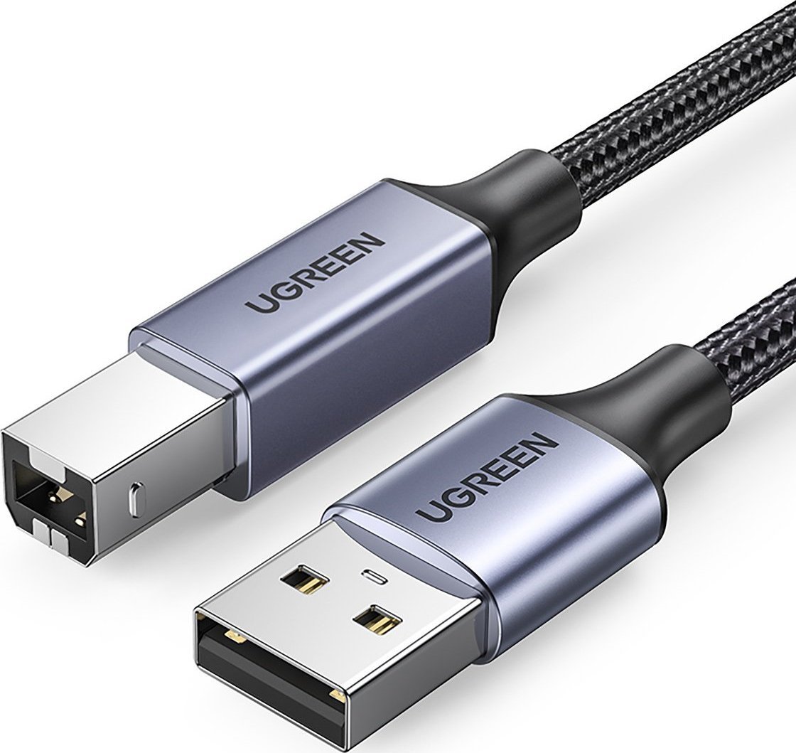 Kabel USB Ugreen USB-A - USB-B 5 m Czarny (UGR1325BLK) UGR1325BLK (6957303895601) USB kabelis