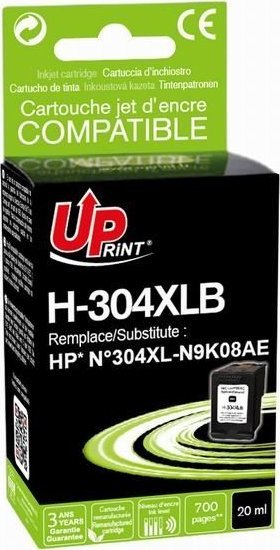 UPrint compatible ink / cartridge with N9K08AE, HP 304XL, black, 700s, 20ml, H-304XLB, for HP DeskJet 2620,2630,2632,2633,3720,3730,3732 kārtridžs