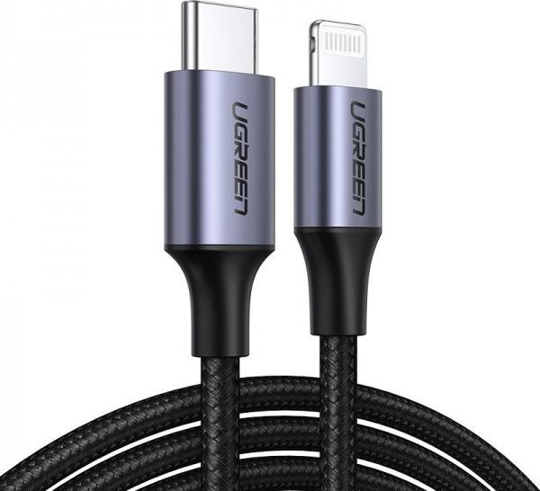 Kabel USB Ugreen USB-C - Lightning 1 m Szary (UGR268) UGR268 (6957303867592) USB kabelis