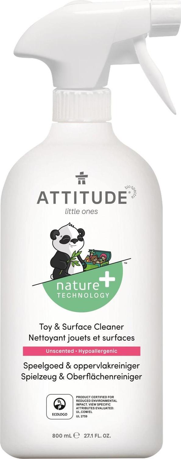 Attitude Attitude, Plyn do mycia zabawek i powierzchni w pokoju dziecka Bezzapachowy (fragrance free), 800 ml ATT01691 (626232401691) Sadzīves ķīmija