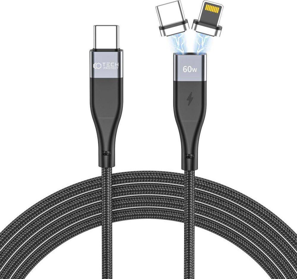 Kabel USB Tech-Protect USB-C - Lightning 1 m Czarny (THP1610) THP1610 (9490713928981) USB kabelis