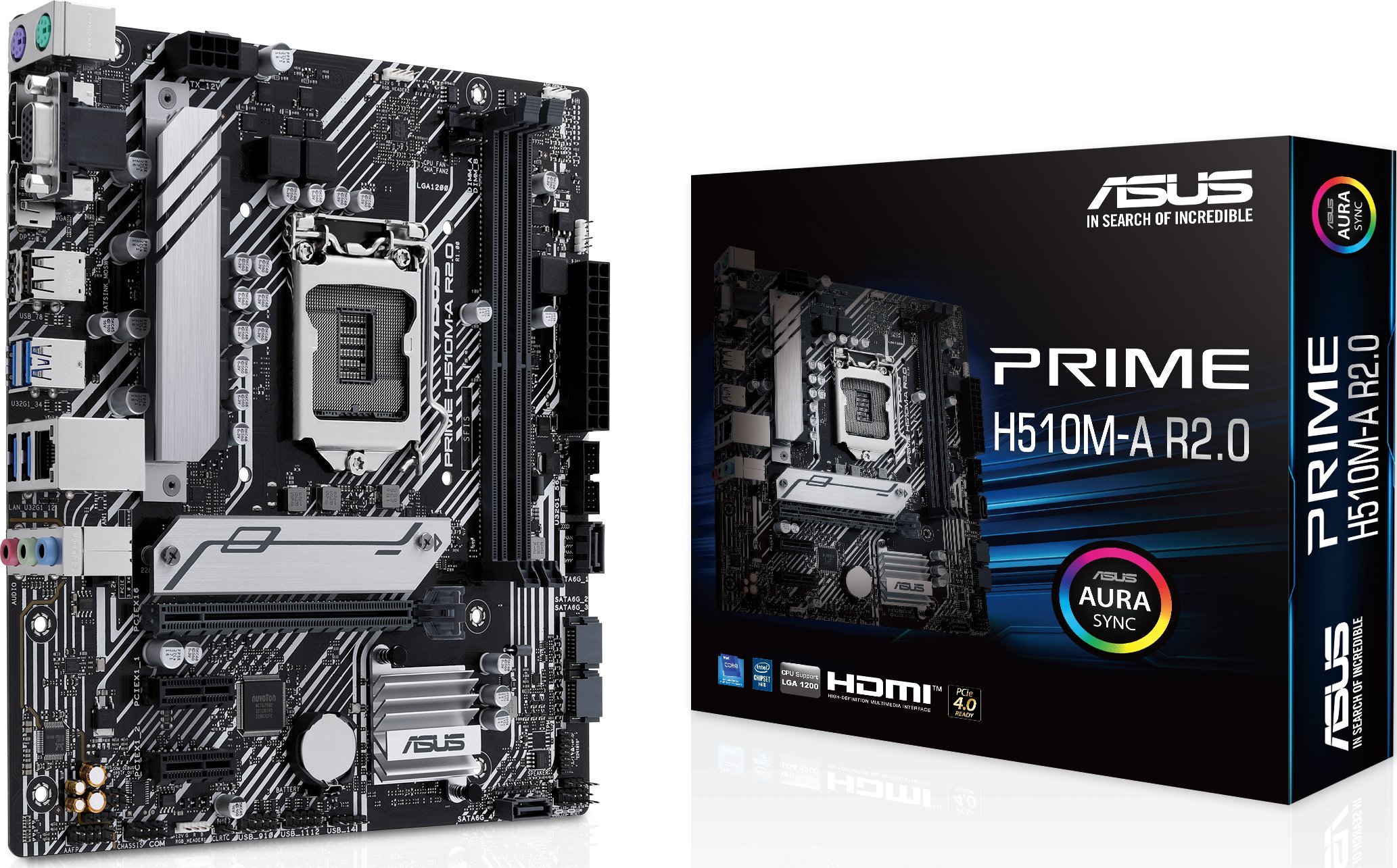 MB ASUS Intel 1200 PRIME H510M-A R2.0 pamatplate, mātesplate