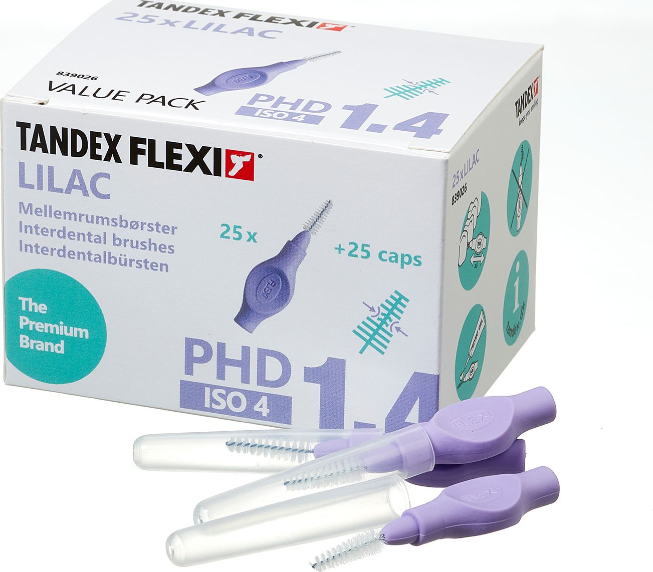 Tandex Tandex (25 szt.) szczoteczek X-fine tapered Lilac (fioletowy) 839026 (5902205591176) mutes higiēnai