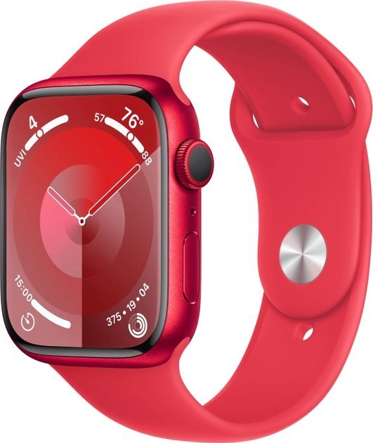 Watch Series 9 GPS 45mm (PRODUCT)RED Aluminium Case with (PRODUCT)RED Sport Band - S/M Viedais pulkstenis, smartwatch