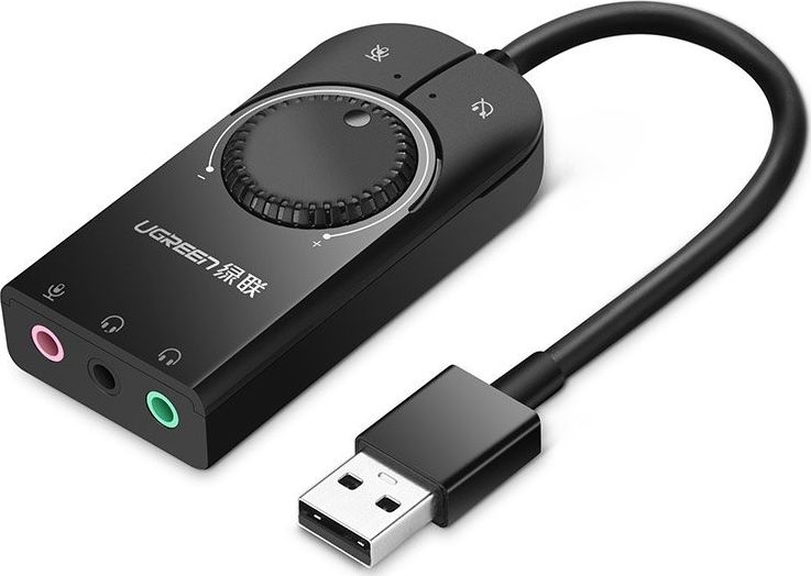 Ugreen CM129 USB skaņas karte / regulējams skaļums / mikrofons skaņas karte