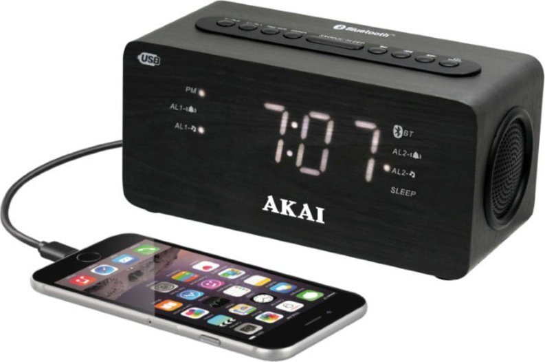 Radiobudzik Akai Radiobudzik z podwojnym alarmem i BT AKAI ACR-2993 ACR-2993 (4905192532185) radio, radiopulksteņi