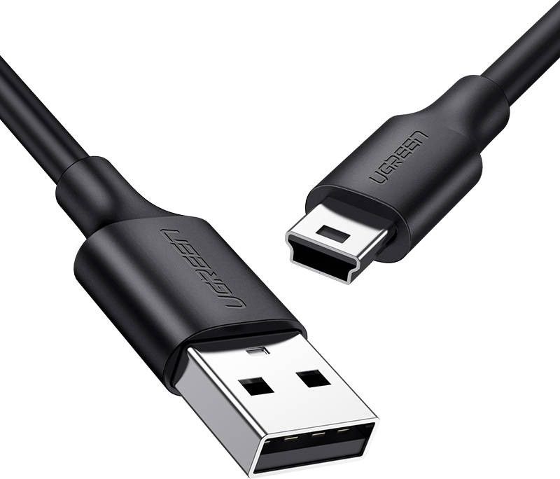 Kabel USB Ugreen USB-A - miniUSB 0.25 m Czarny (UGR1138BLK) UGR1138BLK (6957303813537) USB kabelis