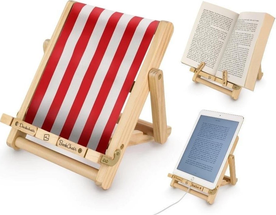 Thinking Gifts Book Chair podstawka pod ksiazke/tablet Lezak czer 498113 (5060213015579) aksesuārs portatīvajiem datoriem
