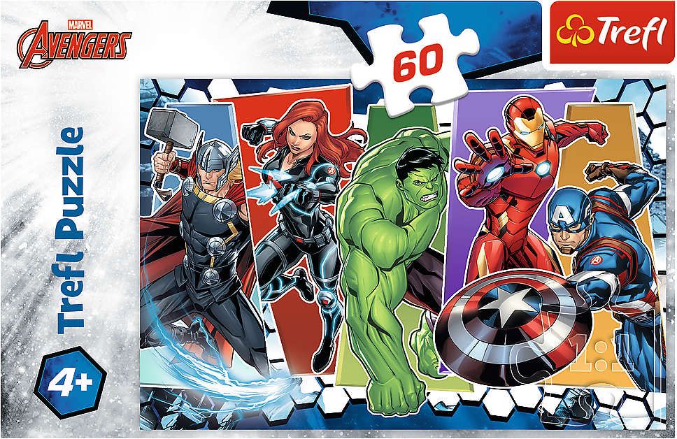 Trefl Puzzle Niezwyciezeni Avengersi Disney Marvel 60 el. 17357 TREFL (5900511173574) puzle, puzzle