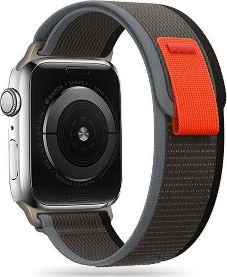 Tech-Protect TECH-PROTECT NYLON APPLE WATCH 4 / 5 / 6 / 7 / 8 / SE / ULTRA (42 / 44 / 45 / 49 MM) BLACK/ORANGE 9490713929742 (9490713929742)