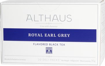 Althaus Althaus - Royal Earl Gray Deli Pack - Herbata 20 saszetek 8505239 (4260312440956) piederumi kafijas automātiem