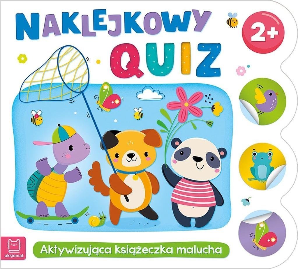 Aksjomat Naklejkowy quiz 2+ Aktywizujaca ksiazeczka malucha 514447 (9788382130836) Literatūra