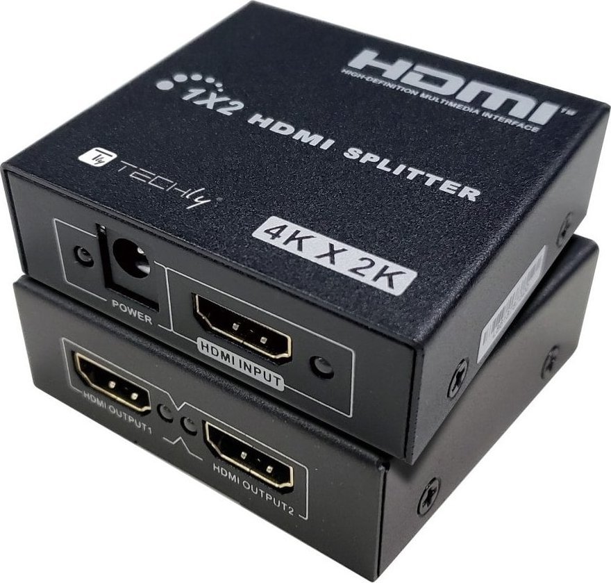 Techly Techly Splitter HDMI 1x2 4K*30Hz Aktywny Rozdzielacz HDMI IDATA HDMI-4K230 (8059018365818) dock stacijas HDD adapteri