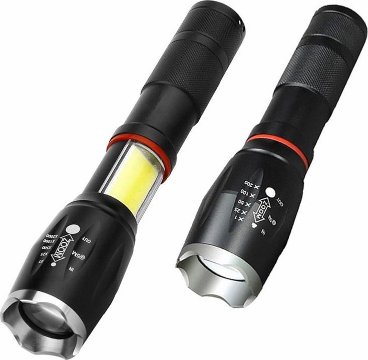 Latarka Aptel Taktyczna LATARKA LED T6 zoom 300m 9W czarna ZD76A ZD76A (5907621833664) kabatas lukturis