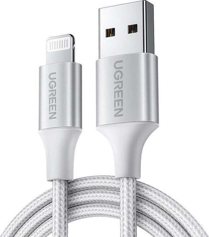 Kabel USB Ugreen USB-A - Lightning 2 m Srebrny (UGR1461) UGR1461 (6957303861637) USB kabelis