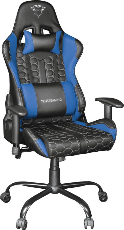 Trust GXT 708B Resto Universal gaming chair Black, Blue datorkrēsls, spēļukrēsls