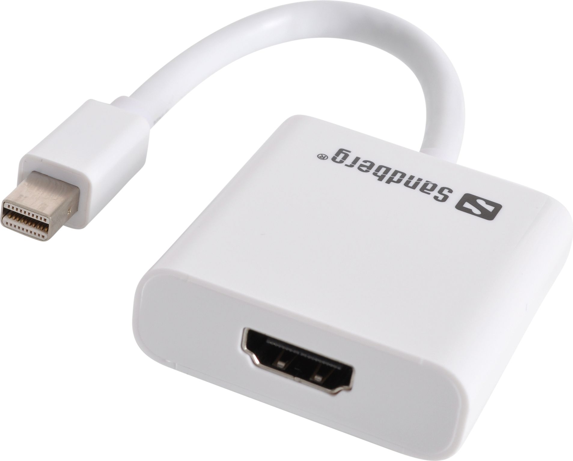 Kabel Sandberg DisplayPort Mini - HDMI 0.1m bialy (50829) 50829 (5705730508295) kabelis video, audio