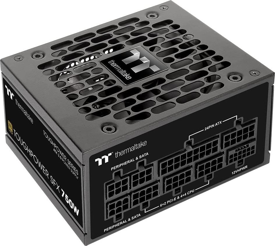 Thermaltake Toughpower SFX 750W, PC power supply (black, 2x PCIe, cable management, 750 watts) Barošanas bloks, PSU