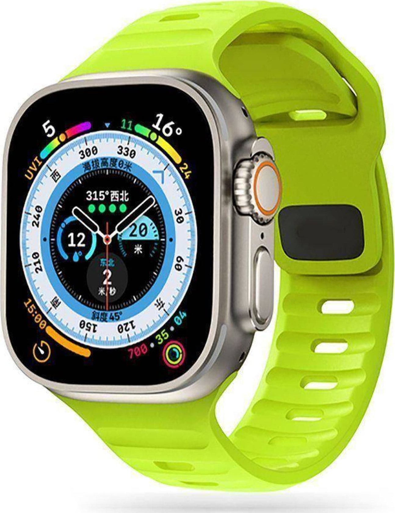 Tech-Protect Pasek do APPLE WATCH 4 / 5 / 6 / 7 / 8 / SE (38 / 40 / 41 MM) Tech-Protect Iconband Line limonkowe 9490713936894 (9490713936894