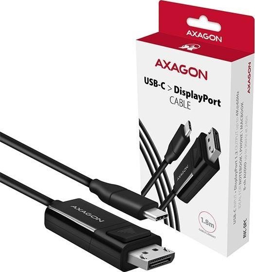 Axagon Active USB-C -> DisplayPort cable - adapter RVC-DPC for connecting a DisplayPort monitor/TV/projector to a notebook or mobile phone u