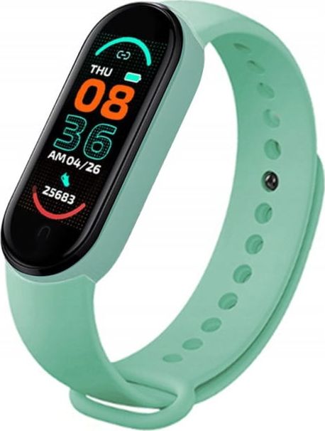 Smartband Techonic M6 Mietowy SMART BAND 6 GREEN (5908222222567) Viedais pulkstenis, smartwatch
