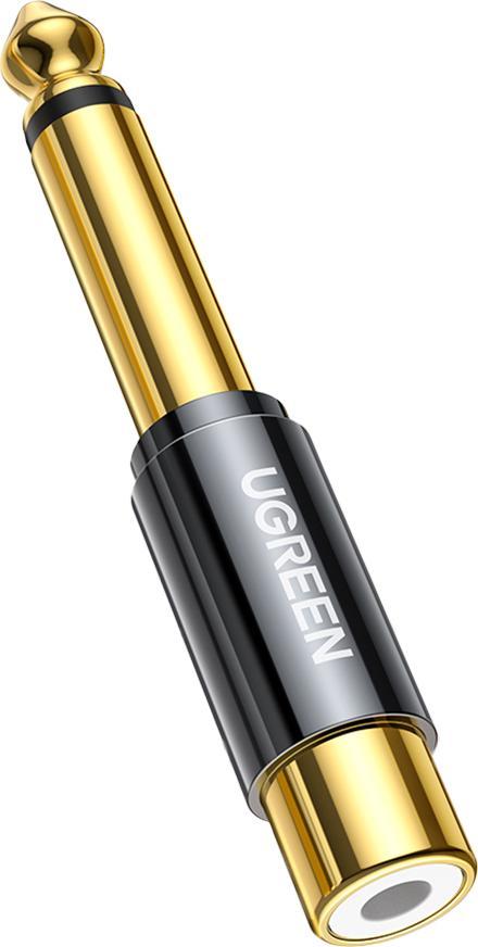 Ugreen adapter from 6.35 mm jack (male) to RCA (female) gold (AV169)